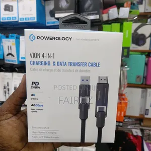 Powerology Vion 4-in-1 Cable (Pcab034bk) With Hdmi