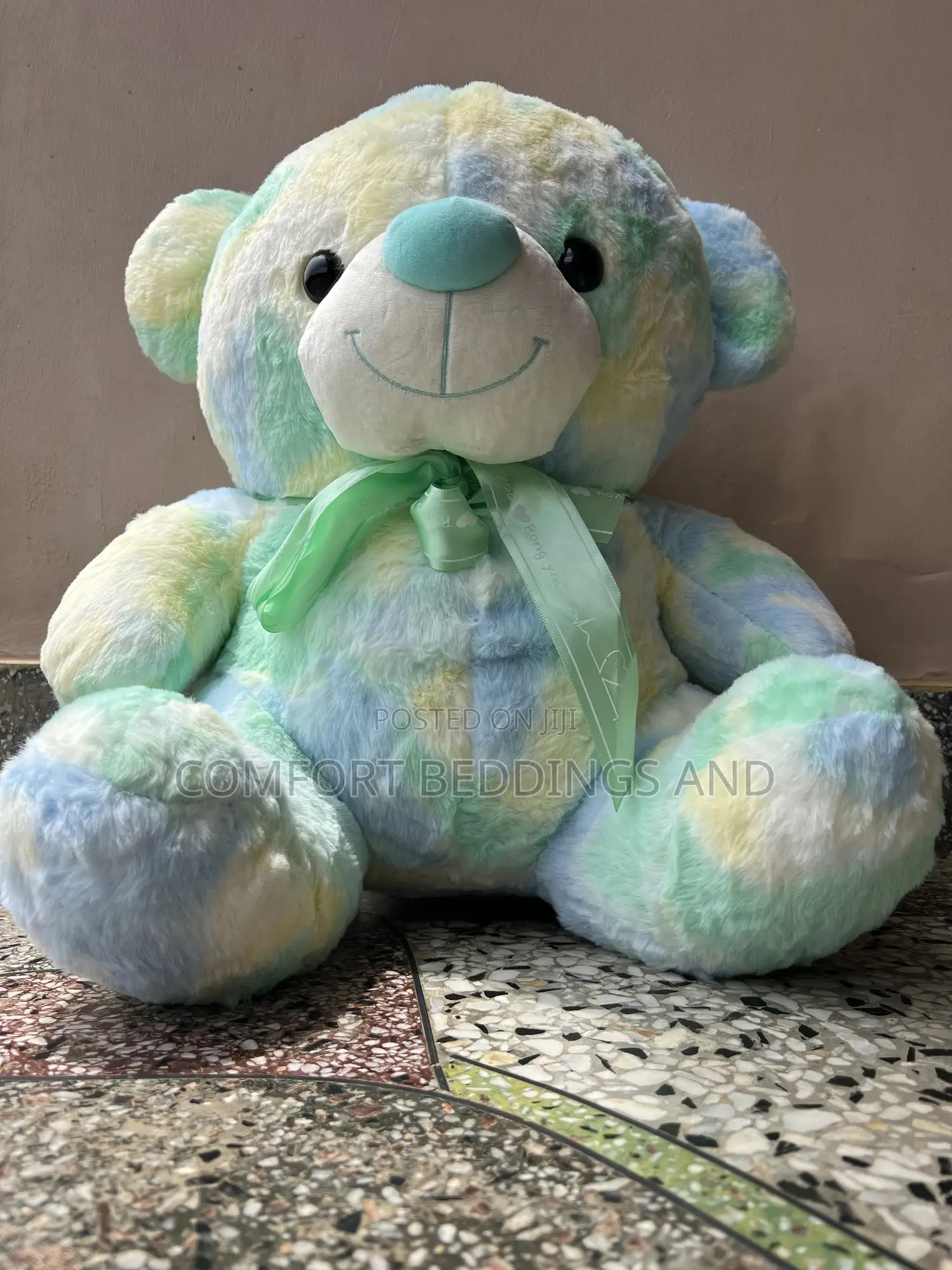 Medium Teddy Bear Punched Green