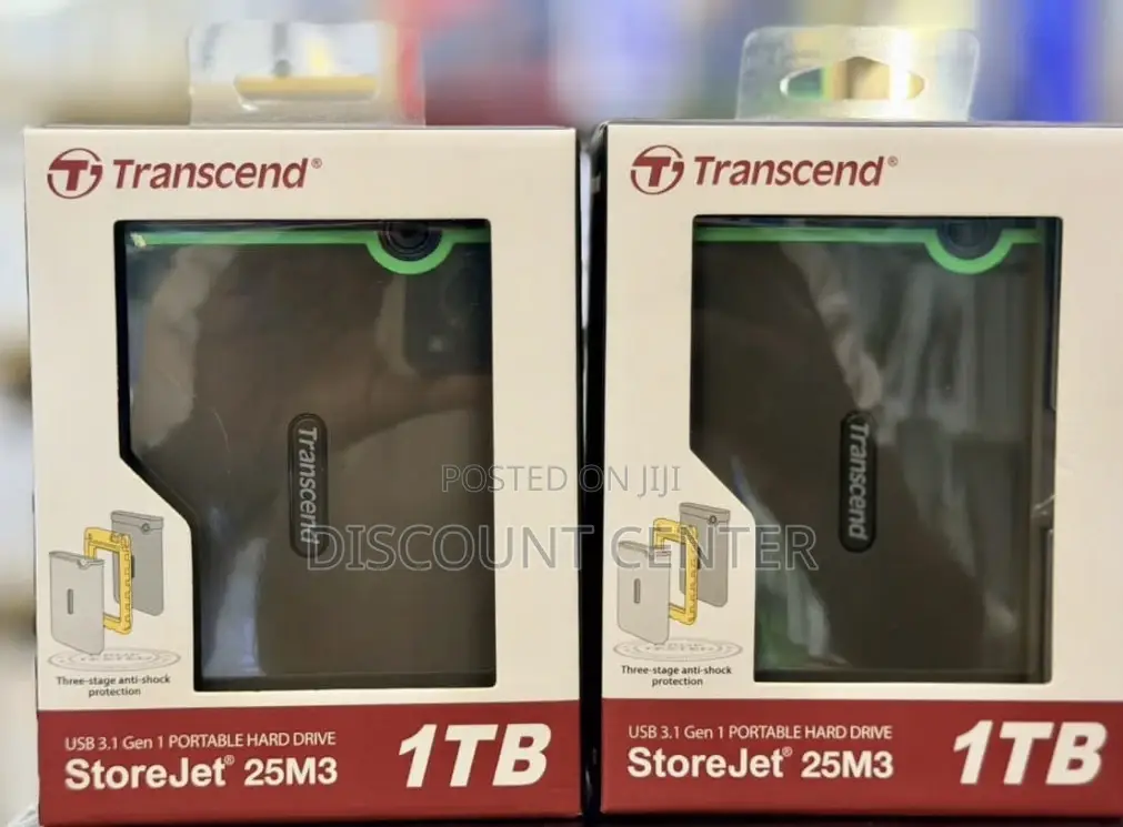 Transcend 1tb External HDD Hard Drive Usb3.1 Storejet 25m3