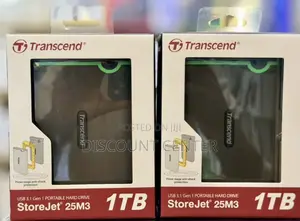 Transcend 1tb External HDD Hard Drive Usb3.1 Storejet 25m3