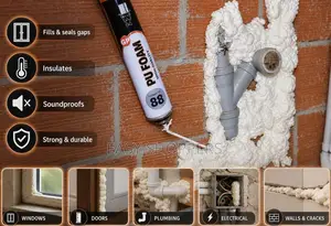 Pu Foam Spray Foam for Filling and Sealing Gaps and Cracks. P
