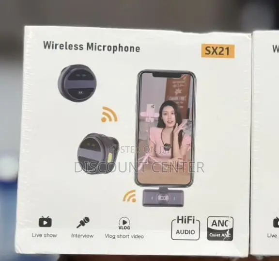 Sx21 Wireless Microphone, Anc 2 PCS Tie Collar Mic Portable