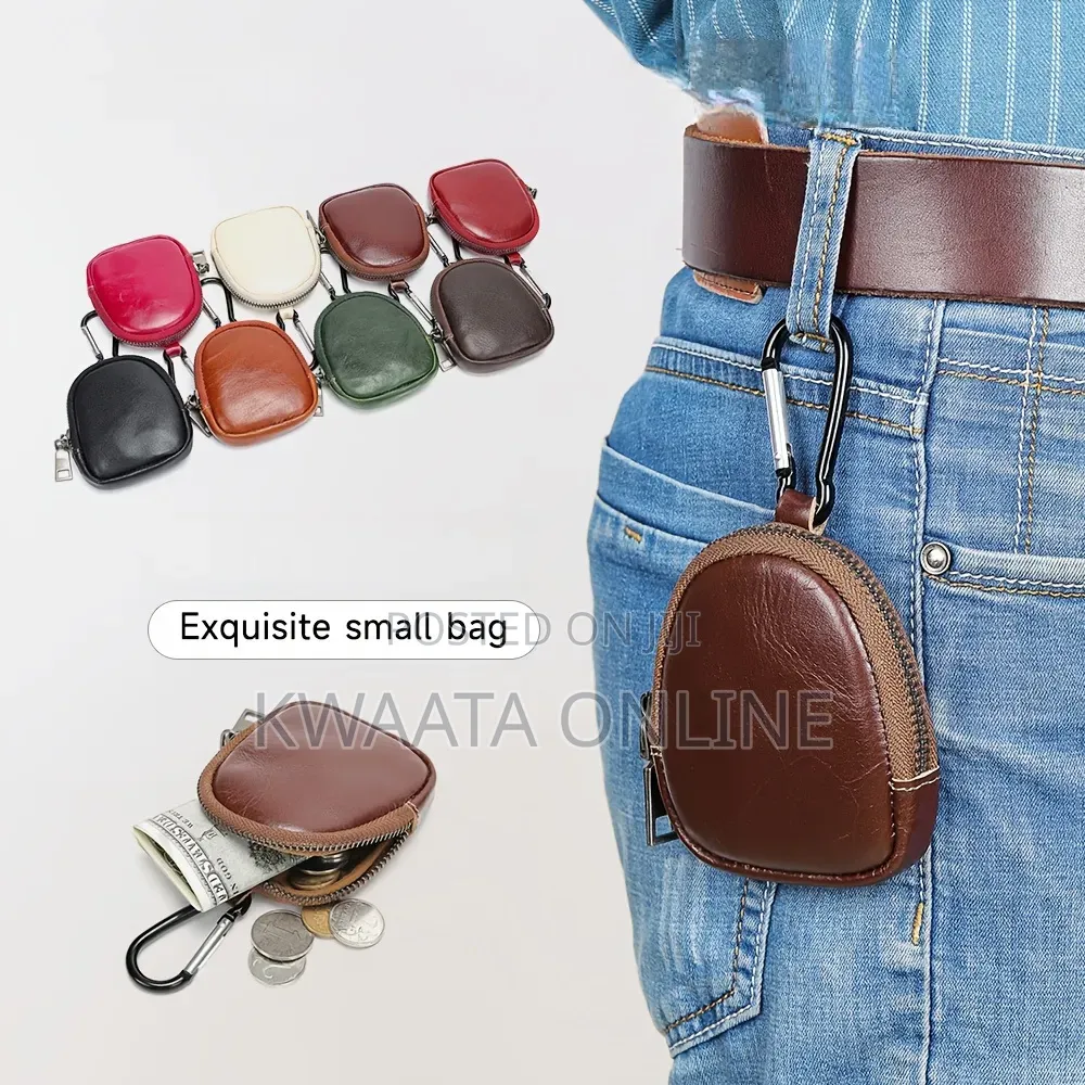 Coin Wallet Small Change Purse W/Key Ring Mini Storage Bag Pouch