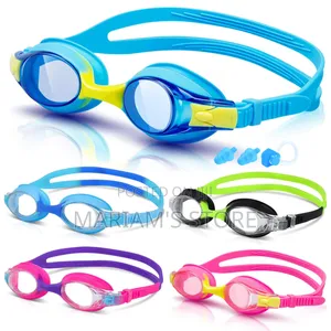 Multicolor Kids' Swimming Goggles With Anti-fog Lenses