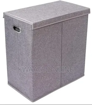 Double Laundry Hamper With Removable Lid and Mesh Bags Sturdy Design