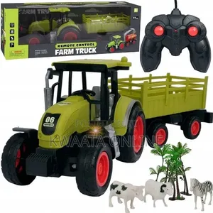 Kids Toy Remote Controlled Farm Tractor With Trailer
