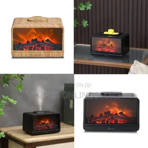 Tabletop Electric Fireplace With Aroma Diffuser (300ml) - Multicolor