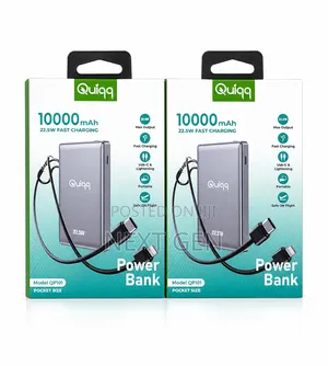 Original Quiqq 10000mah Powerbank 22.5watts Fast Charge iPhone+Type C