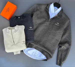 Knitted, Long-Sleeved, Quarter-Zip Sweaters for Men, Women