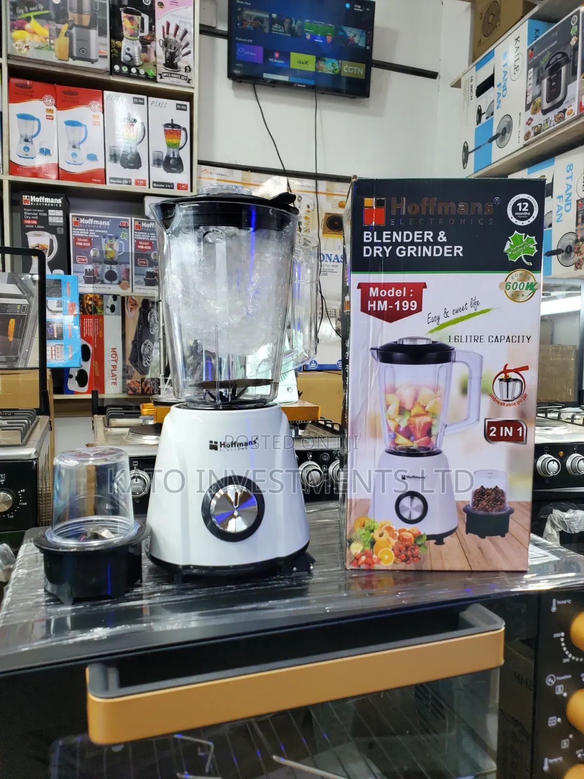 Electric Blender 2 in 1 Hoffmans Hm-199
