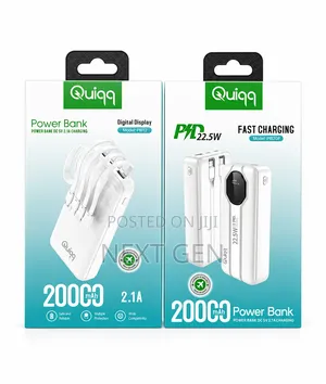Original Quiqq 20000mah Pd 22.5w Powerbank – Digital Display