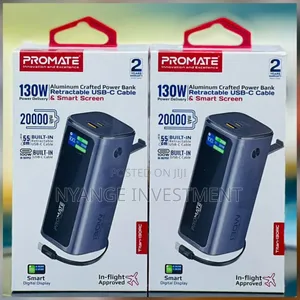 Promate Super Fast Portable Charger, 20000mah Capacity Power Bank