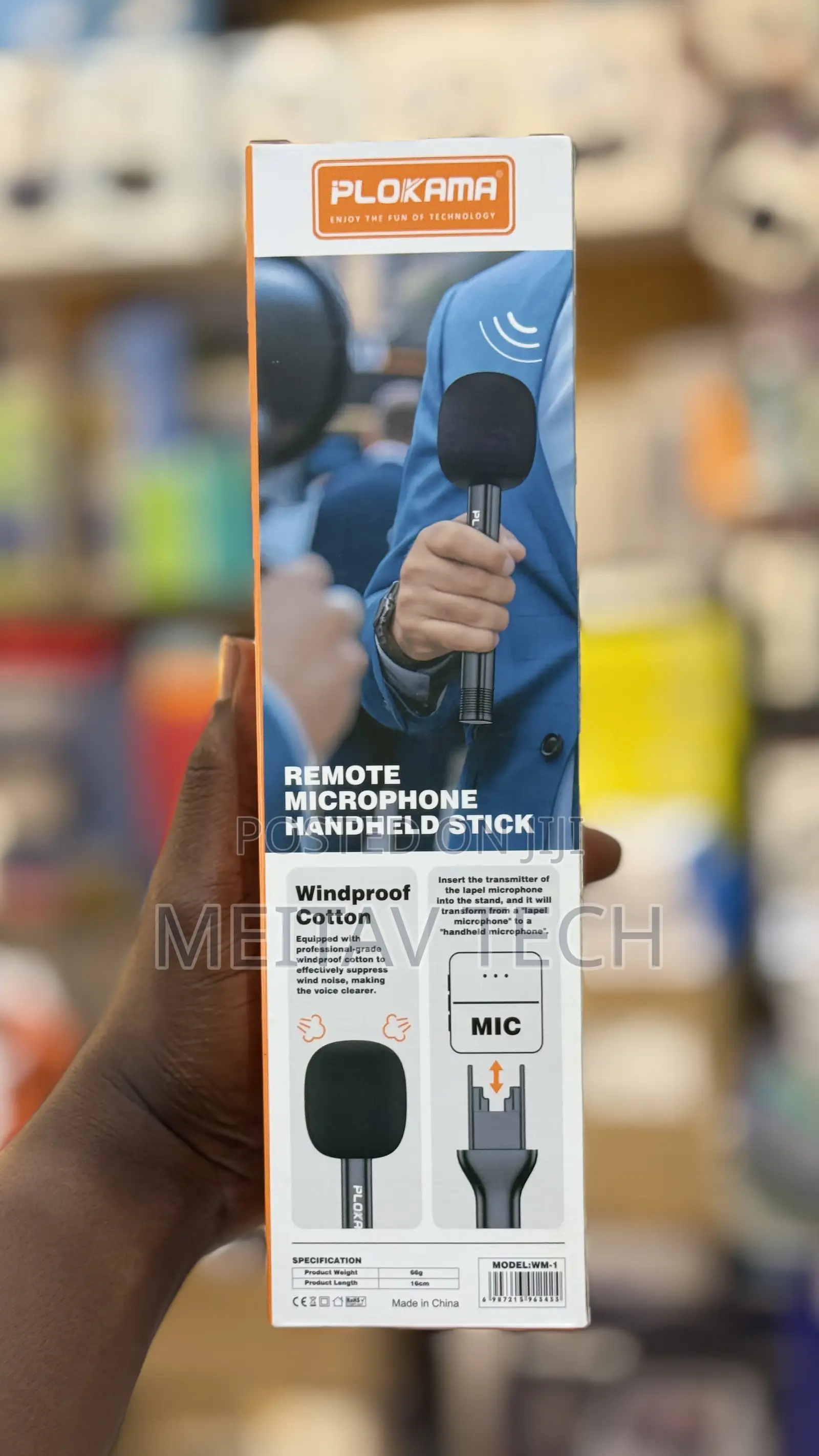 Plokama Microphone Holder, Lavalier Mic Stick Handheld Adapter