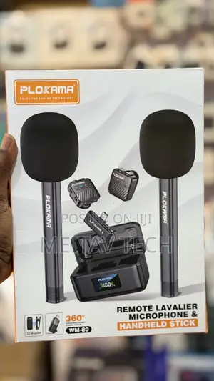 Wireless Remote Lavalier Microphone and Handheld Stick