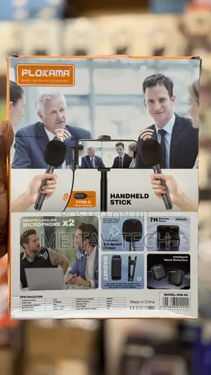 Wireless Remote Lavalier Microphone and Handheld Stick