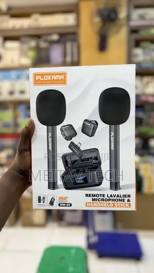 Wireless Remote Lavalier Microphone and Handheld Stick