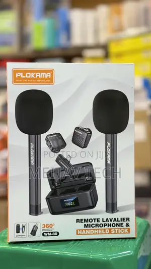 Wireless Remote Lavalier Microphone and Handheld Stick