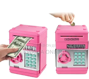 Electronic Password Piggy Bank Cash/Coin Can Money Locker Auto Insert