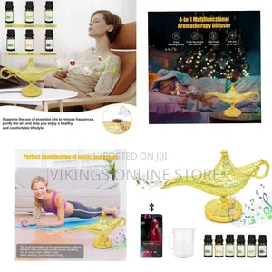 Aladdin's Lamp" Aroma Diffuser With Bluetooth Speaker -Multicolor