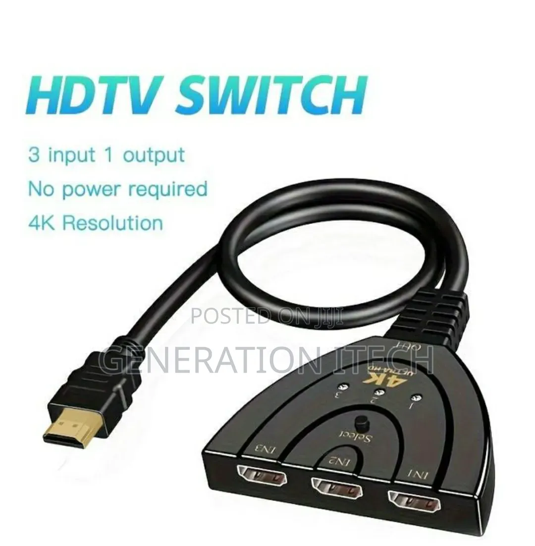 Hdmi Switcher With 3 Outputs and 1 Input -Supports Various Devices