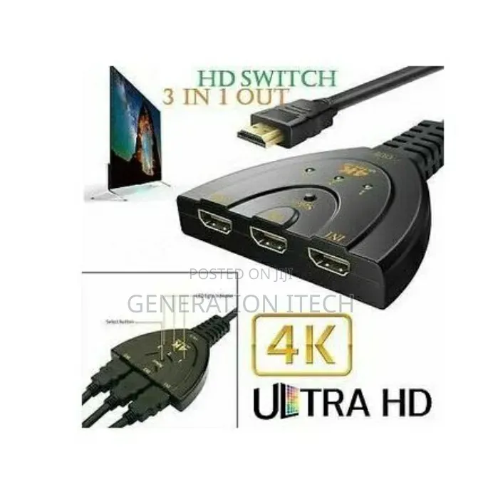 Hdmi Switcher With 3 Outputs and 1 Input -Supports Various Devices