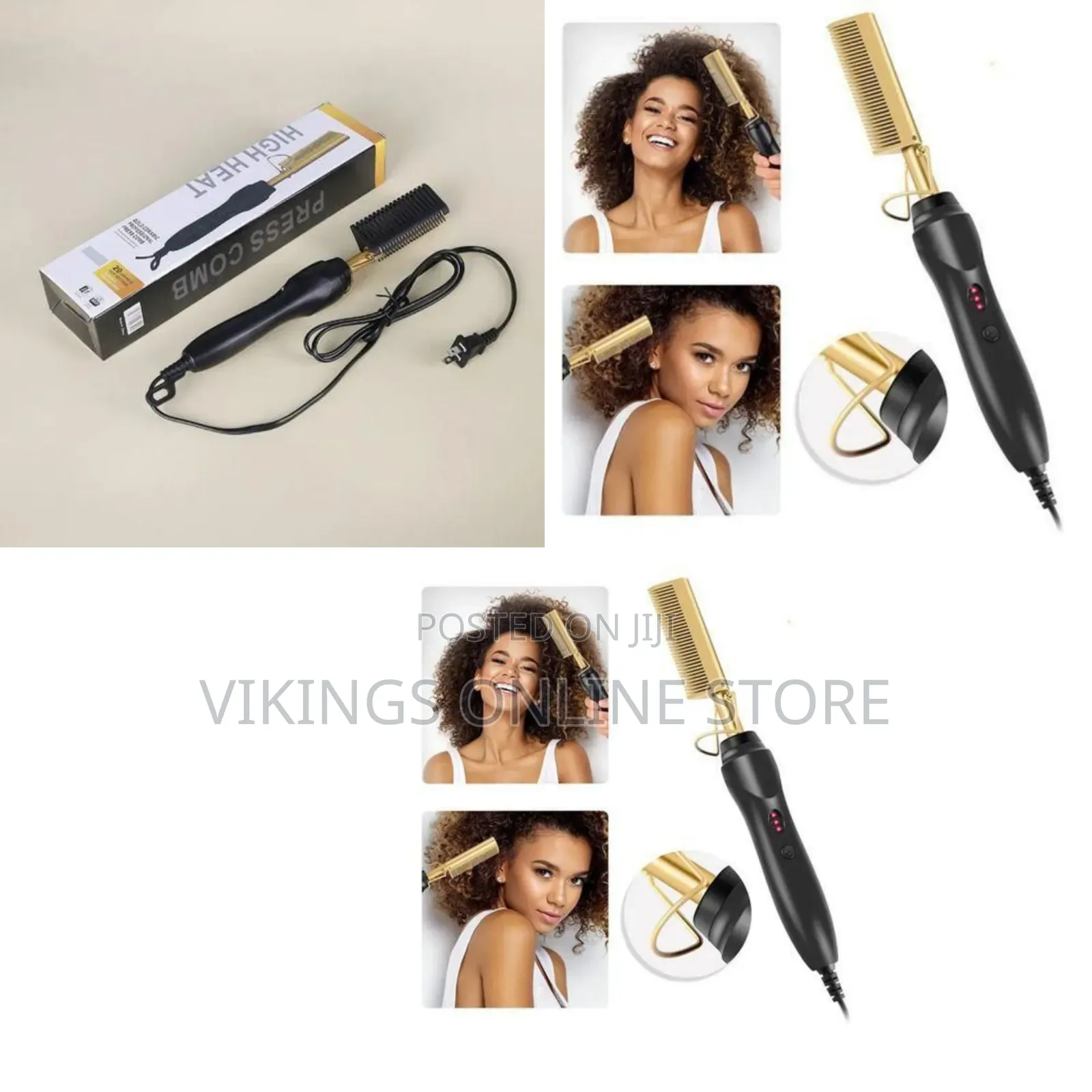Gold Ceramic Professional Press Comb