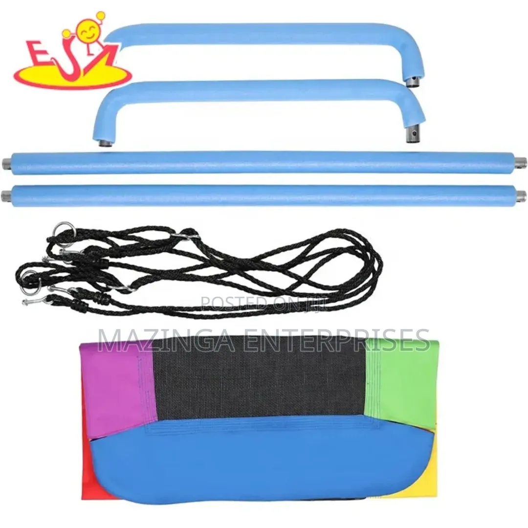Rectangular Saucer Tree Swing Chair Wth Black Mesh Seat