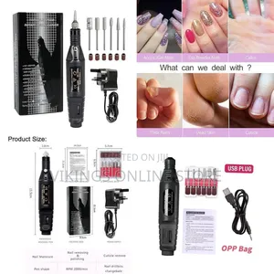 Portable Usb Electric Nail Drill Kit for Manicure Pedicure-Multicolor