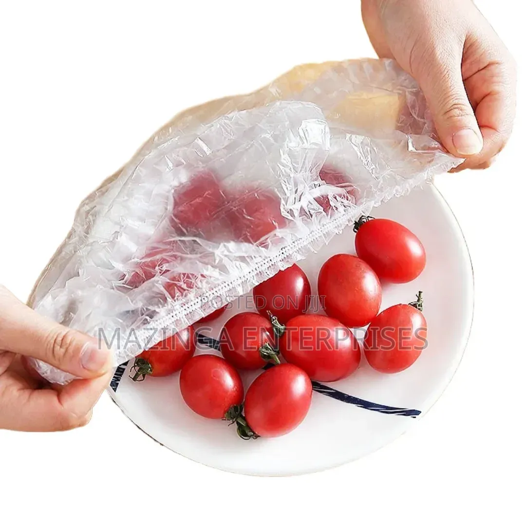 100pcs Reusable Elastic Food Storage Covers Plastic Wrap