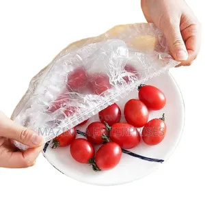 100pcs Reusable Elastic Food Storage Covers Plastic Wrap