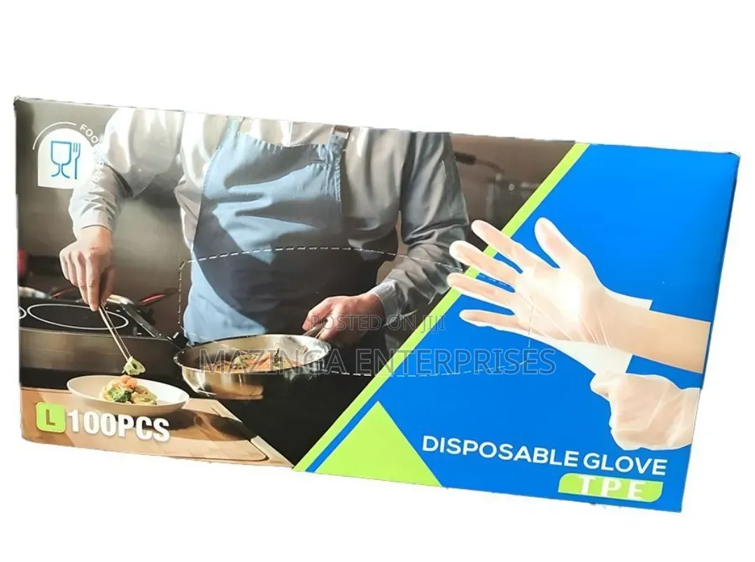Disposable Plastic Gloves Used for Food Preparation and Cleaning