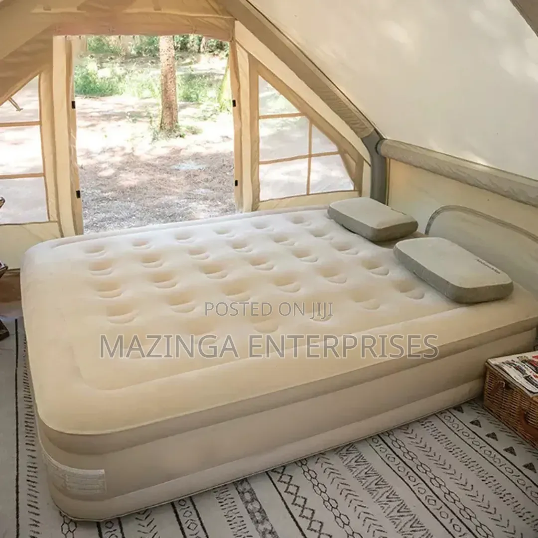 5x6 High Density Inflatable Camping Mattress WTH Builtin Electric Pump