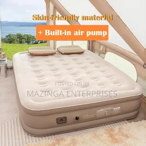 5x6 High Density Inflatable Camping Mattress WTH Builtin Electric Pump