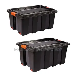180l Heavy Duty Storage Box With a Lid and Integrated Wheels.