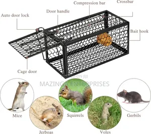 Humane, Live-Catch Rodent Cage Traps Fr Capturing Without Harming Them