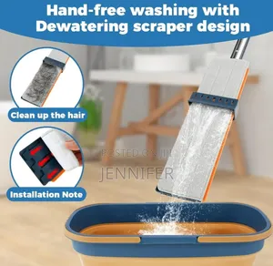 360° Rotating Hands Free Microfiber Flat Floor Mop
