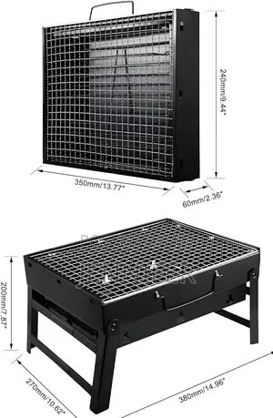 Stainless Steel Folding Portable Charcoal BBQ Grill