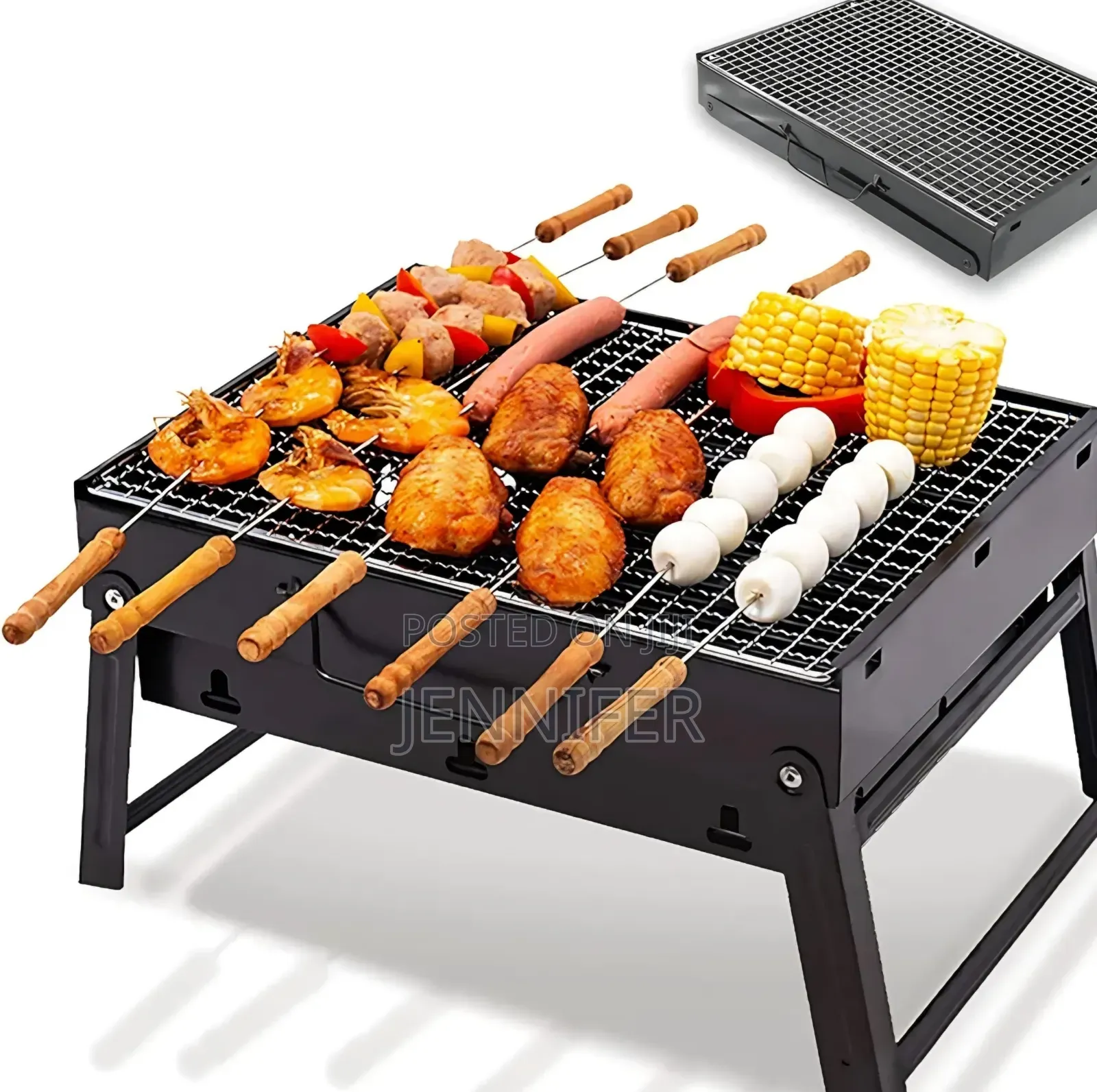 Stainless Steel Folding Portable Charcoal BBQ Grill