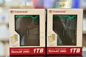 Transcend 1terabyte Hard Disk Storejet 25m3 Portable Hard Drive.