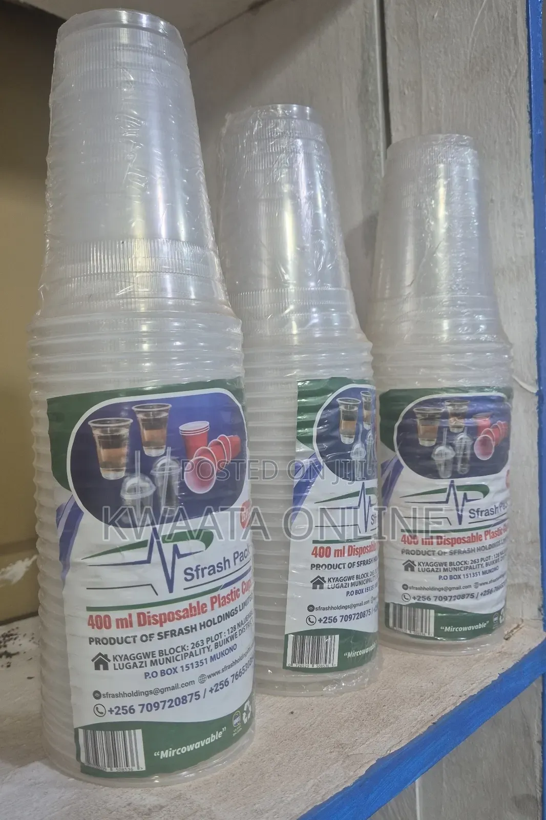 25 Piece Pack Plastic Shot Clear Disposable Party Cups 500ml Each