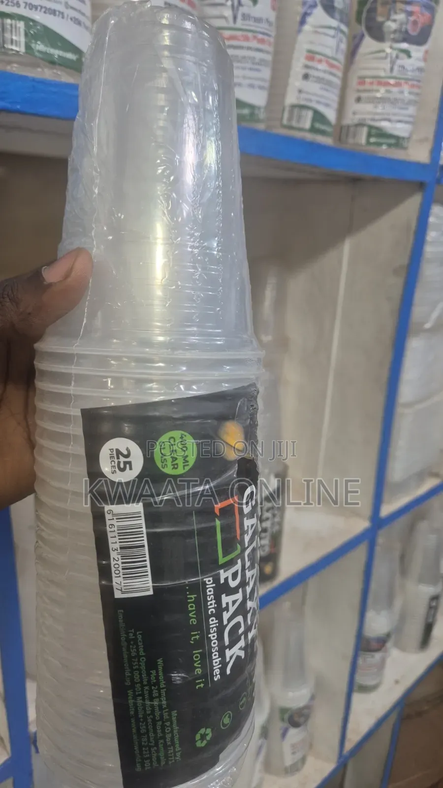 25 Piece Pack Plastic Shot Clear Disposable Party Cups 500ml Each