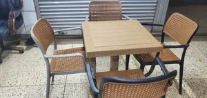 4seat Outdoor Plastic Dining Table and Chair Sets