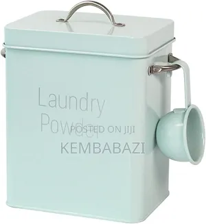 3kg Metal Laundry Powder Storage Container With a Scoop.