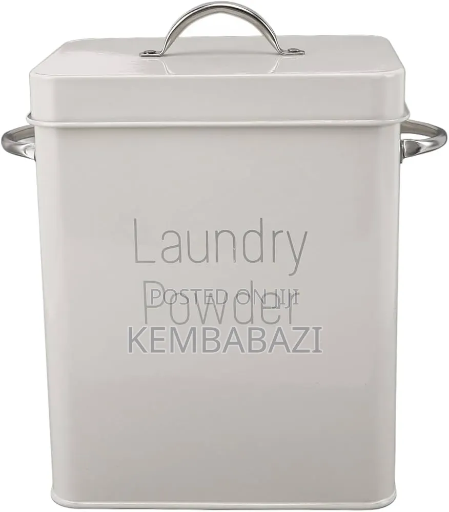 3kg Metal Laundry Powder Storage Container With a Scoop.