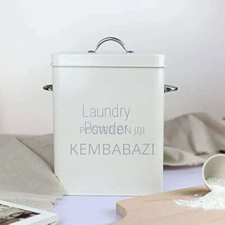 3kg Metal Laundry Powder Storage Container With a Scoop.