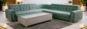 Sofas/Pinched 6 Seaters L Sofas With Center Table Any Colour/Material