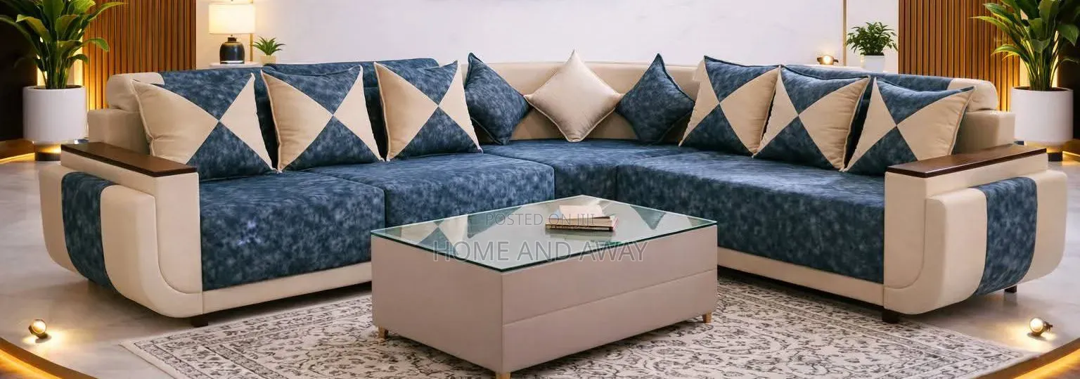 Sofas/Boarded Armrest L Sofas With Center Table in Any Colour/Material