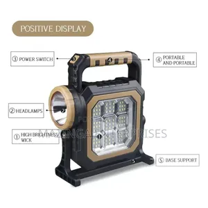 Camping and Outdoor Portable Solar Multi-Light Source Charging Lamp