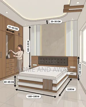 Full Bedroom Setup Bed Wardrobe Customization Form 2,800,000/-