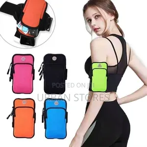 Universal Mobile Phone Jogging Bag Sweat Proof Armband -Multicolour